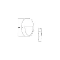 Brumberg outdoor wall luminaire EYE half round, CCT Switch, impact resistant IP65, black matt 