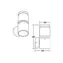 Brumberg LED Außenwandleuchte STICK, IP65, 230V AC, 50 Hz, 8W, 3000K-4000K, 530lm, rund, schwarz