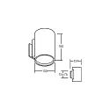 Brumberg wall luminaire IP20, black 
