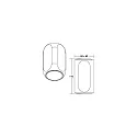 LED Wandleuchte PENCILwall, IP20, up/down, 230V AC, 2x 4W 3000K 460lm 70°, CRi >90, dimmbar, strukturweiß