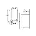 Brumberg Outdoor LED Wandanbauleuchte YLIP, 45°, 15W, 3000K-5700K, 1500lm, IP65, 230V AC, 50 Hz, schwarz