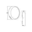 outdoor wall luminaire EYE round, impact resistant, lateral light direction IP65, white matt 