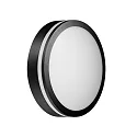 LED Außenwandleuchte EYE, IP65 IK08, rund, mit Seiten-Ring, 18W 3000/4000/5700K (CCT DIP-Switch), schwarz