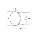 Brumberg LED Doseneinbau-Leuchte WALL KIT68 mit Abdeckung, IP20, rund, Ø 7.8cm, 230V, 1.5W 3000K 35lm, CRi >90, Weiß