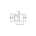 Brumberg Recessed LED wall luminaire, Plug&Play 350mA, indirect, with partial cover, IP20, square, 10x9cm, 1W 3000K, matt alu / glass