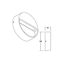 Brumberg wall luminaire round IP65, black, transparent 