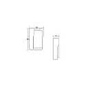 Brumberg LED Außenwandleuchte COATIS, IP65, eckig / hoch, 230V AC, 12W 3000K, schaltbar, graphitgrau / opal