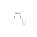 Brumberg outdoor wall luminaire COATIS square, switchable IP65, powder coated, graphite grey 