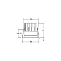 Brumberg LED-Einbaudownlight 500 mA, 9,2 W, 33°, 3000K, schwarz