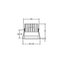 Brumberg LED-Einbaudownlight 500 mA, 9,2 W, 33°, 3000K, weiß