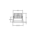 Brumberg LED Einbau-Downlight ALTERO, IP44, quadratisch, 8.3 x 8.3cm, Blende tauschbar, 500mA, 9.2W 3000K 820lm 33°