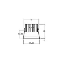 Brumberg LED Einbaudownlight ALTERO-S, 33°, 8,8W, 2700K-5000K, IP44, 500mA, quadratisch, schwarz, gold