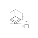 Brumberg LED Aufbau-Downlight QUBIC, IP20, Up/Down, direkt / indirekt, 230V, 11+2W 3000K 1160lm 60°, CRi >90, schaltbar, schwarz