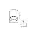 Brumberg LED Aufbau-Downlight TUBIC, IP20, Up/Down, direkt / indirekt, 230V, 11+2W 3000K 1160lm 60°, CRi >90, schaltbar, schwarz