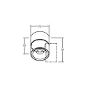 Brumberg Surface LED spot CIRCLE, surrounding light gap, adjustable, IP20, 230V AC, 6.2W 3000K 415lm 34°, structured white