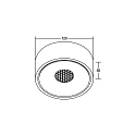 Brumberg LED-Anbaudownlight 230 V AC, 50 Hz, 12,2 W (direkt) + 2 W (indirekt), 36°, 3000