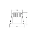 Brumberg LED Lichtpunkt, IP44, Ø 4.2cm, Plug&Play 350mA, 1.2W 3000K 70lm 36°, Alu matt / Linse klar, strukturiert