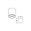 Brumberg LED downlight with in-depth module, IP20, 230V, round, Ø 10cm / height 10cm, 15W 3000K 1125lm 38°, structured black