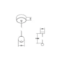 Brumberg LED-Pendelleuchte, 4,5 W, 3000 K, 38°, transparent