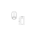 Brumberg LED Aufbau-Downlight PENCIL MINI, IP20, 230V AC, 4W 3000K 140lm 40°, CRi >90, dimmbar, strukturweiß
