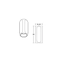 Brumberg LED Aufbau-Downlight PENCIL MINI, IP20, 230V AC, 8W 3000K 267lm 40°, CRi >90, dimmbar, strukturweiß
