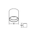 downlight DOLOK-R round, with decorative ring, direct / indirect IP20, black matt dimmable