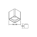 Brumberg LED Aufbau-Downlight DOLOK, IP20, eckig, mit LED-Lichtfugen Up/Down, 230V, dimmbar, 14.6W 3000K 960lm 40°, weiß