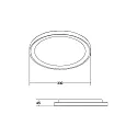 Brumberg LED Aufbau-Diffusorleuchte SUNNY MINI, IP20, Ø 33cm, Direkt-Indirekt, 230V, 30W 3000/400/6000K (CCT Switch), dimmbar, schwarz