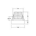 Brumberg LED-Einbaudownlight 350 mA, 13 W, 36°, 3000K, transparent