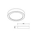 Brumberg LED Aufbau-Panel FLAT37, IP20, rund, Ø 18cm, 230V, 18W 3000K 1290lm 120°, weiß