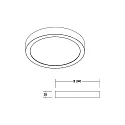 Brumberg LED Aufbau-Panel FLAT37, IP20, rund, Ø 24cm, 230V, 24W 3000K 1630lm 120°, weiß