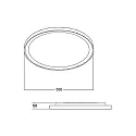 Brumberg LED Aufbau-Diffusorleuchte SUNNY MAXI, IP20, Ø 55cm, Direkt-Indirekt, 50W 3000/4000/6000K (CCT Switch), DALI steuerbar, schwarz