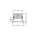 Outdoor LED Einbau-Downlight WANETA, IP54, Ø 8.3cm, mit Trichterblende, 500mA (exkl. BG)