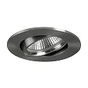 LED Einbaustrahler INDIWO68-R, IP20, rund, Ø 8cm, 350mA P&P, 6W 3000K 530lm 36°, CRi >95, schwenkbar, dimmbar, Nickel