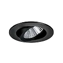 recessed luminaire IP65, glossy, black, transparent  6W 650lm 3000K 20-40° 20-40° CRI 80-89