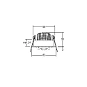 Brumberg recessed luminaire IP65, glossy, black, transparent  6W 650lm 3000K 20-40° 20-40° CRI 80-89