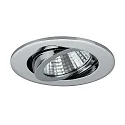 LED Einbaustrahler, IP20, rund, Ø 8.2cm, Plug&Play 350mA, 7W 3000K 740lm 38°, schwenkbar 30°, Chrom