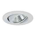 LED Einbaustrahler, IP20, rund, Ø 8.2cm, Plug&Play 350mA, 7W 3000K 740lm 38°, schwenkbar 30°, Weiß