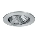 LED Einbaustrahler, IP20, rund, Ø 8.2cm, Plug&Play 350mA, 7W 3000K 740lm 38°, schwenkbar 30°, Alu matt