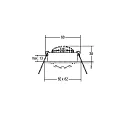 Brumberg LED Einbaustrahler, IP20, quadratisch, 8.2 x 8.2cm, Plug&Play 350mA, 7W 3000K 740lm 38°, schwenkbar 30°, Champagner matt