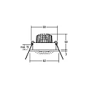 Brumberg LED Einbaustrahler PAYTON R, IP20, 350 mA, 3W, 38°, 4000K, 340lm, rund, schwenkbar, weiß, dimmbar