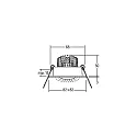 Brumberg LED-Einbaustrahler 350 mA, 3 W, 38°, 2700K, chrom
