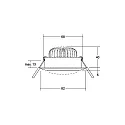 Brumberg LED Einbau-Strahler, IP20, Ø 8.2cm, Plug&Play 350mA, 7W 3000K 600lm 40°, schwenkbar 30°, Struktursilber
