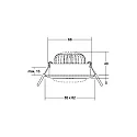 LED Einbau-Downlight, IP20, eckig, 8.2 x 8.2cm, Plug&Play 350mA, 7W 3000K 600lm 40°