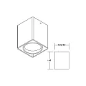 Brumberg LED downlight IMPLEMENT, IP20, square, 1-fold, Plug&Play 500mA, 8.9W 3000K 730lm 37°, CRi >90, dimmable, structured white