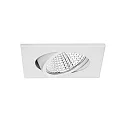 recessed luminaire IP20, glossy, transparent, white dimmable 12W 1280lm 4000K 20-40° 20-40° CRI 80-89