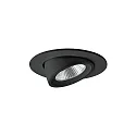 ceiling recessed luminaire KARYL swivelling, rotatable, direct IP20, black dimmable