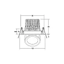 Brumberg LED Einbaustrahler KARYL, 36°, 13W, 3000K, 1320lm, IP20, 350mA, rund, schwenkbar, schwarz