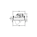 Brumberg LED Einbaustrahler CIRCLE, umlaufende Lichtfuge, IP20, rund, 500mA, 9.3W 3000K 700lm 32°, dreh- und schwenkbar, Weiß