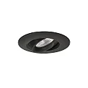 LED Einbaustrahler KARYL, 60°, 5W, 3000K, IP20, rund, dreh- und schwenkbar, schwarz